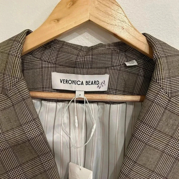 Veronica Beard Dickey Long Tailored plaid Jacket/ blazer US 4 - Picture 8 of 14